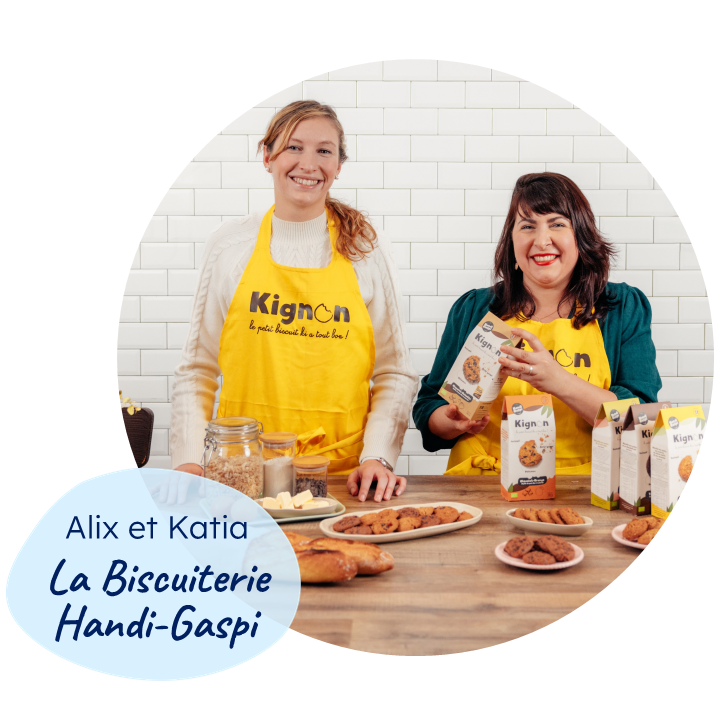 Alix et Katia - la Biscuiterie Handi-Gaspi